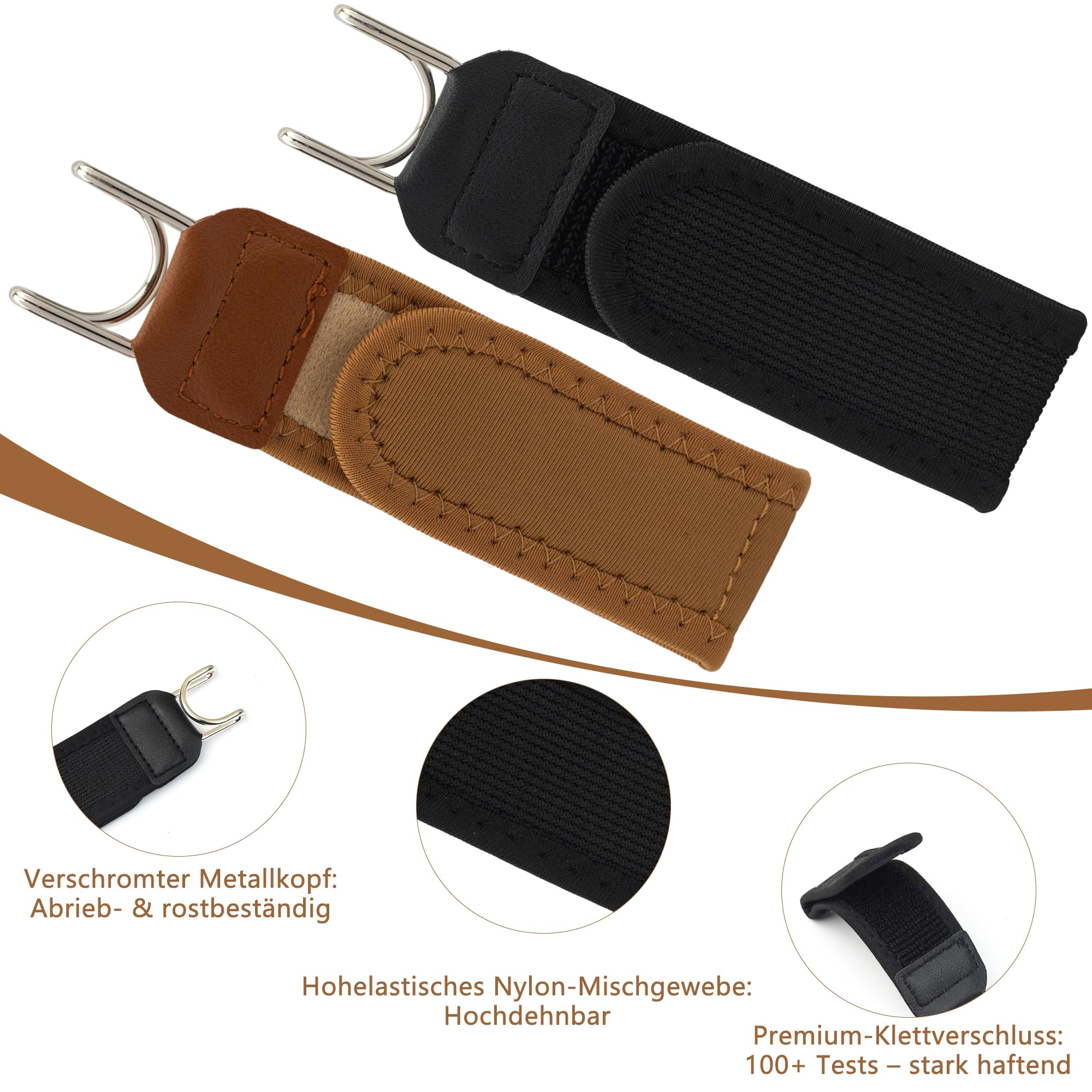 Ceinture Sans Boucle Homme et Femme, Tactique Ceinture Homme Sans Boucle À Crochet Métallique, Ajustable Extensible Ceinture Elastique Femme, Idéale pour Bureau, Sport, Voya
