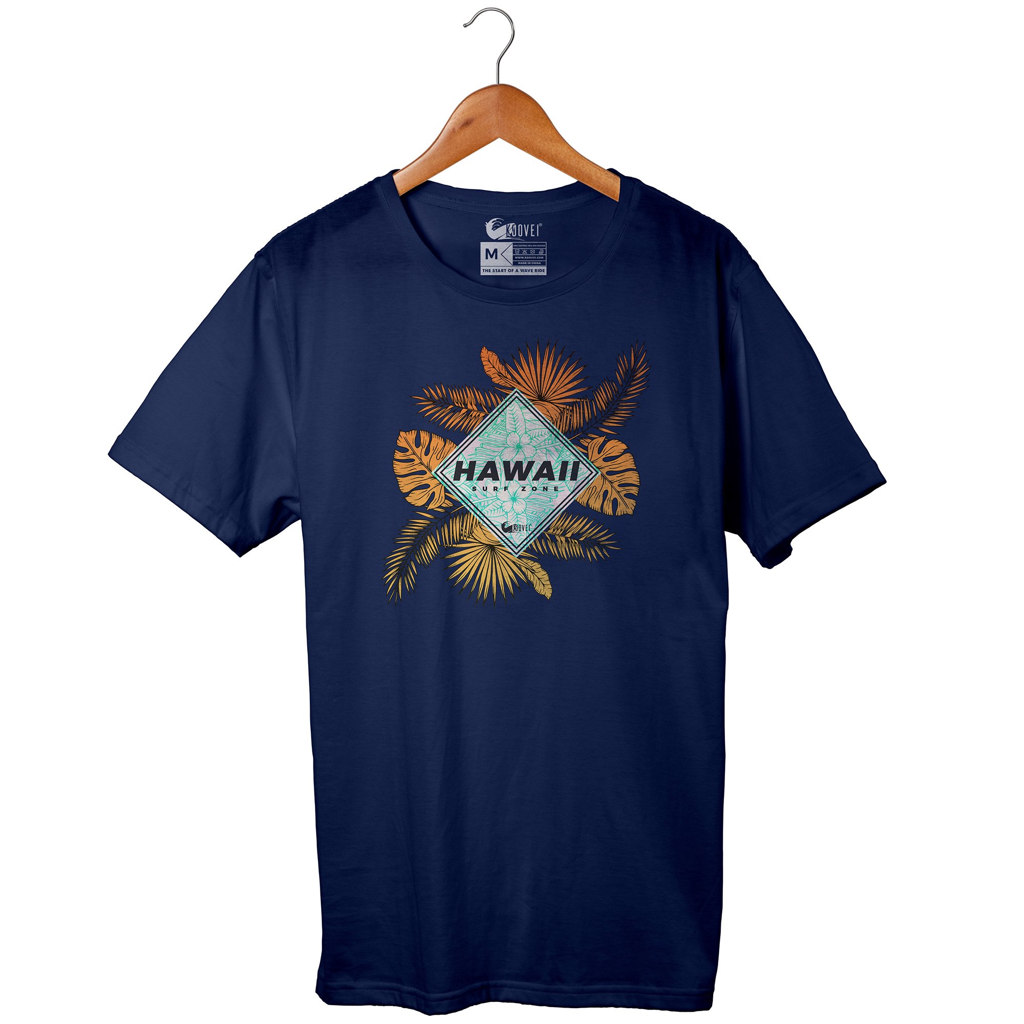 Hang Ten Hawaii Palm Trees T-Shirt - Casual Premium Cotton Beach Streetwear Tee