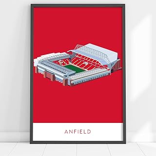 Liverpool Poster - Anfield Stadium Football Gift - Minimalist Art Print