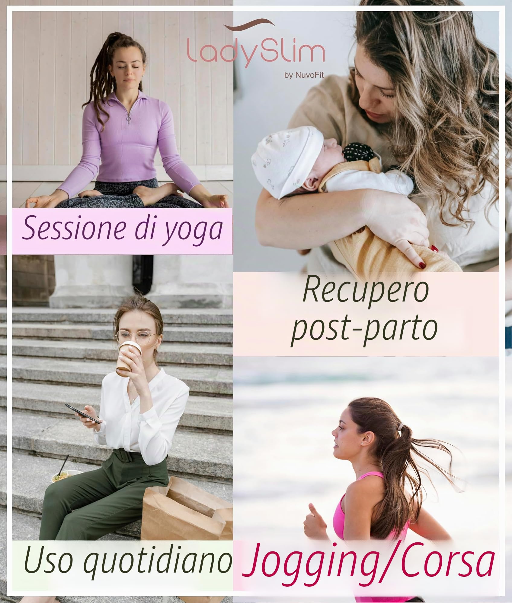 LadySlim by NuvoFit Latex Waist Trainer Moderna Corpetto in Vita con Chiusura a Gancio e Occhiello Donna