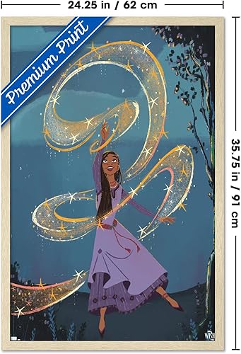 Vista 77 de Trends International Disney Wish - Póster de collage 6 (Asha), 34 pulgadas de largo x 22.4 pulgadas, paquete de póster y clip