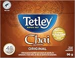 Tetley Chai Black Tea - 48 Tea Bags, 96 Grams, Kosher, Contains Caffeine