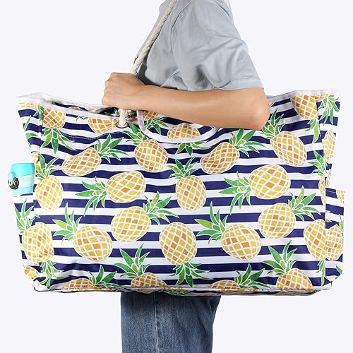 Miniatura 2 de LEVOTIYER Bolsas de playa para mujer Bolsa de playa extra grande Bolsas de playa impermeables a prueba de arena para piscina, gimnasio y viajes