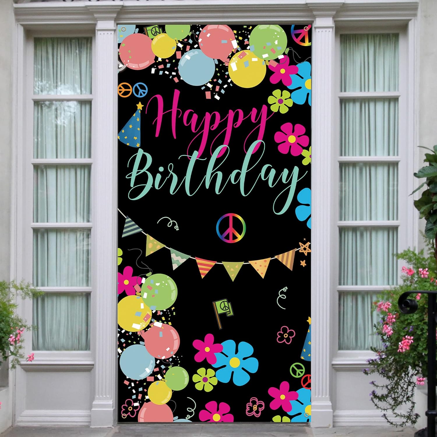 Buy Colorful Birthday Decorations Door Banner, Happy Birthday