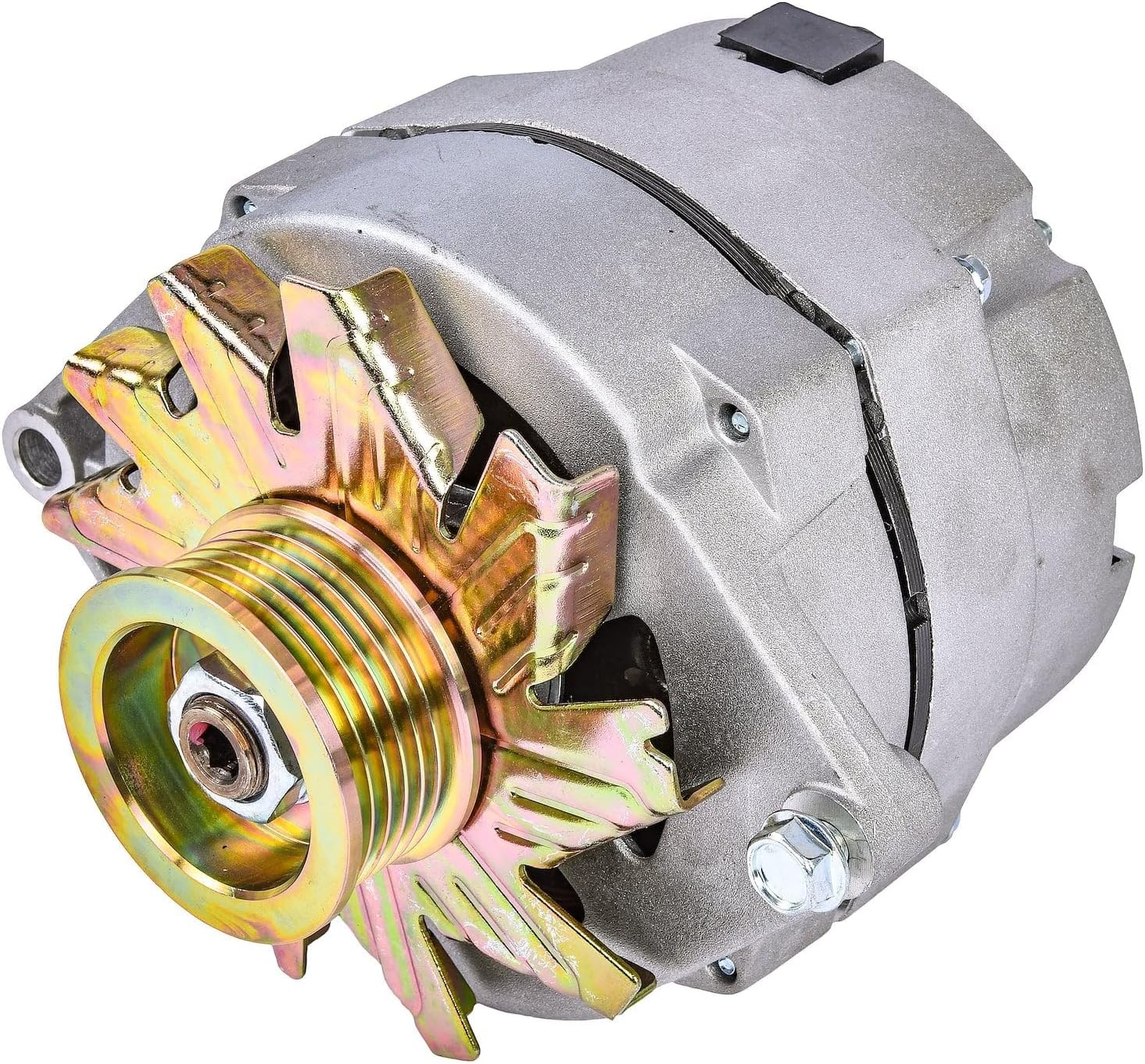 JEGS 10162 1-Wire GM Alternator 140 amps Serpentine Pulley [Natural Finish]