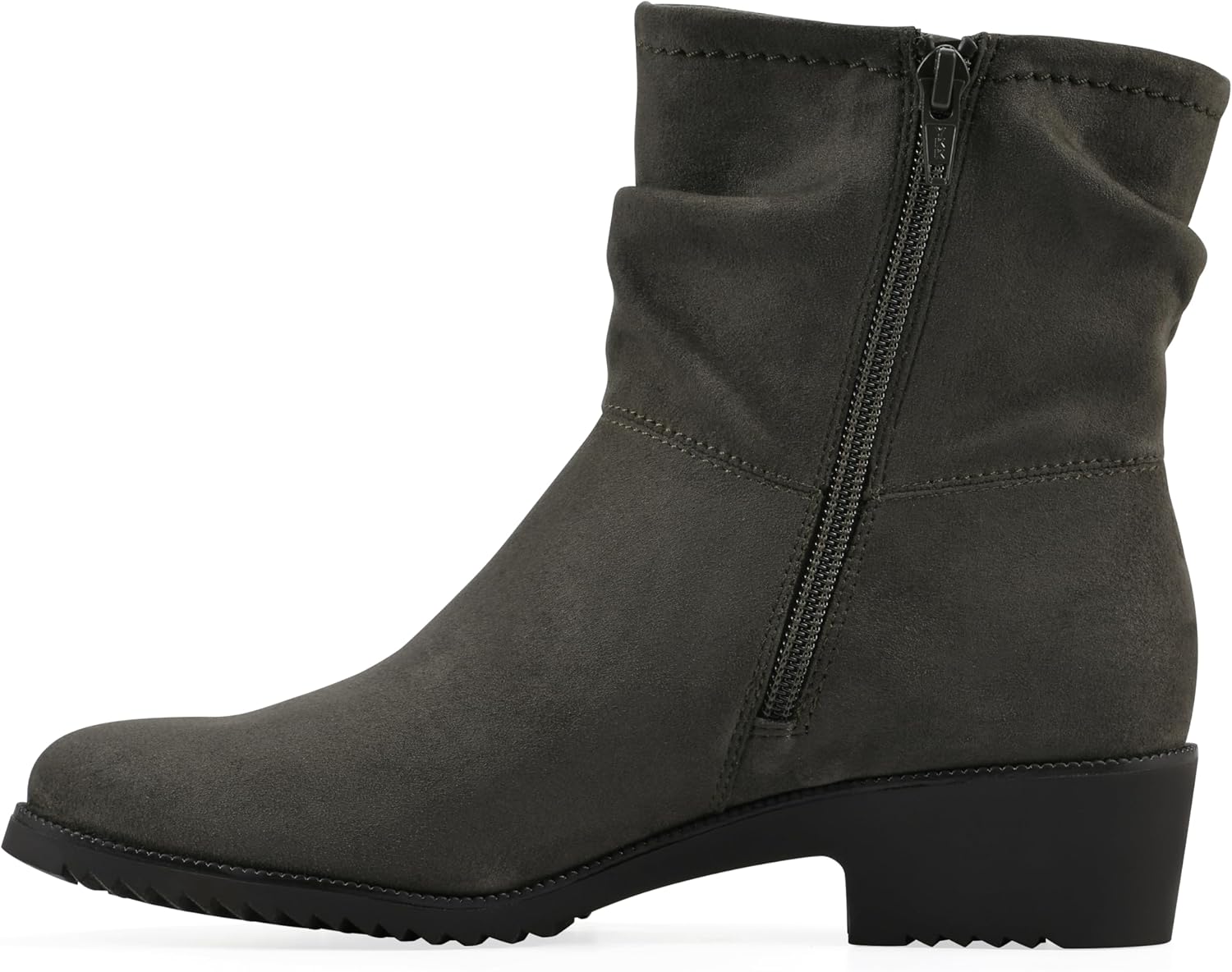Cliffs by White Mountain Women's Dunia Cushioned Rouched Ankle Bootie