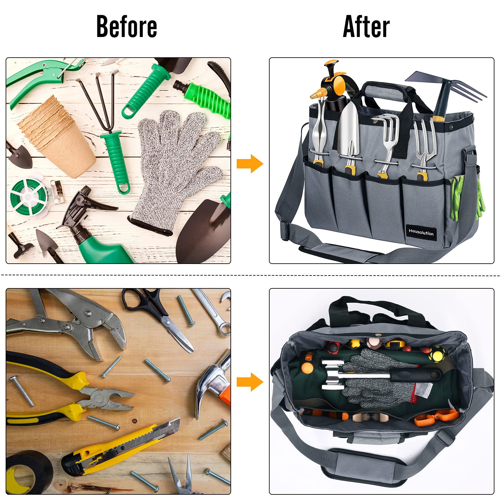 Baby Essentials Gardening Tote Bag, Deluxe Garden Tool Storage Bag