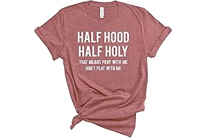 Half Hood Half Holy: The Divine and the Defiant Collide in a Statement T-Shirt