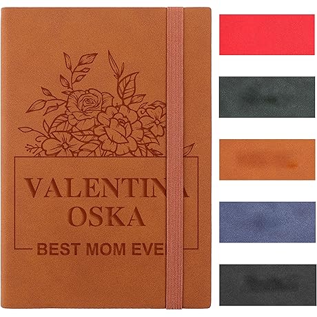 Customized and Unique Leather Notebook and Pen Set Gifts