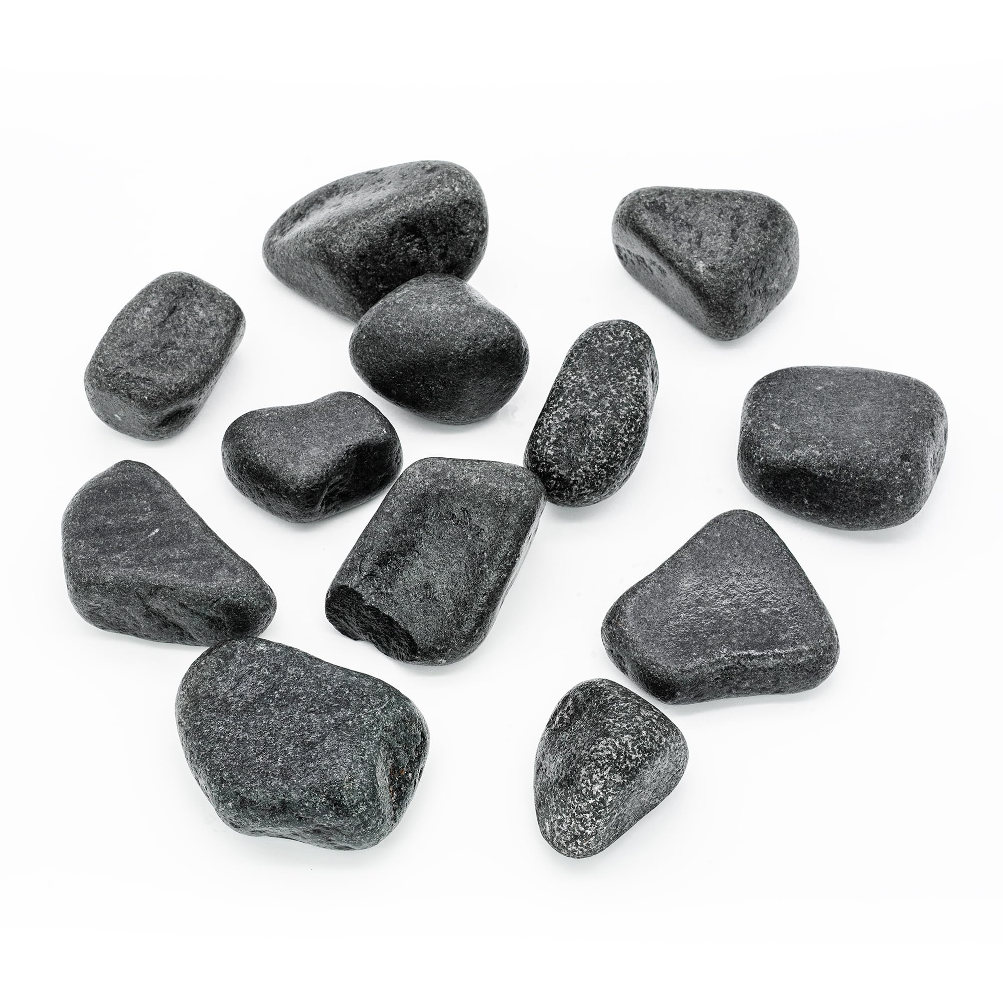 Piedras de Sauna 15 kg – Olivine-Diabase redondeadas 5-10 cm, ideales para estufa de sauna eléctrica e infusión
