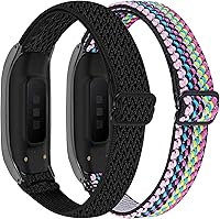 Vista 19 de Nigaee Correas de cuero genuino y bandas elásticas de nailon compatibles con Samsung Galaxy Fit2, correas deportivas suaves y transpirables