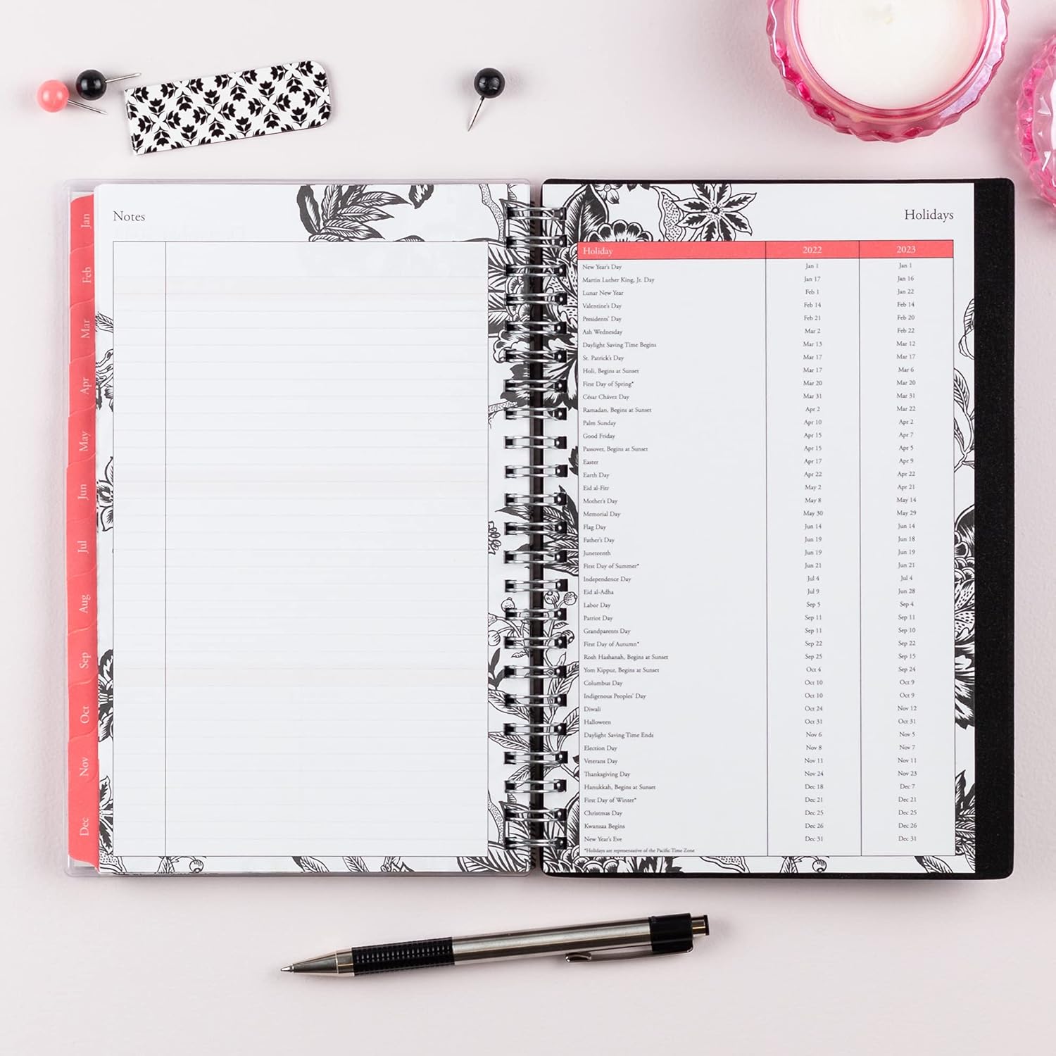Blue Sky 2022 Weekly & Monthly Planner, 5" x 8", Flexible Cover, Wirebound, Analeis (100003-22) : Office Products