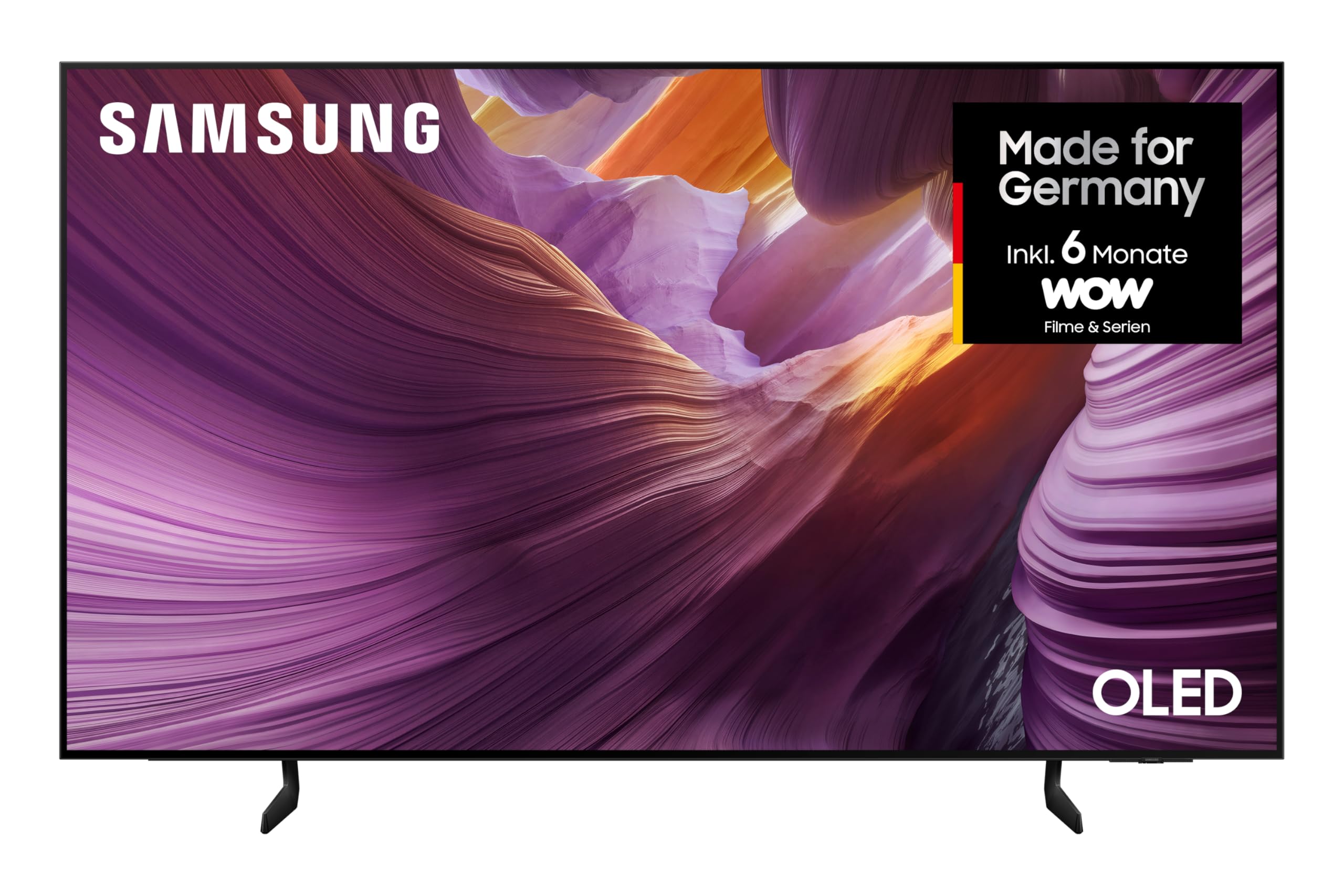Samsung OLED 4K S85F 65 Zoll (163 cm) UHD Fernseher, NQ4 AI Gen2 Prozessor,4K Upscaling, OLED HDR, Farben Pantone validiert, Dolby Atmos, Gaming-Hub, Knox Security, Samsung Vision AI Smart TV