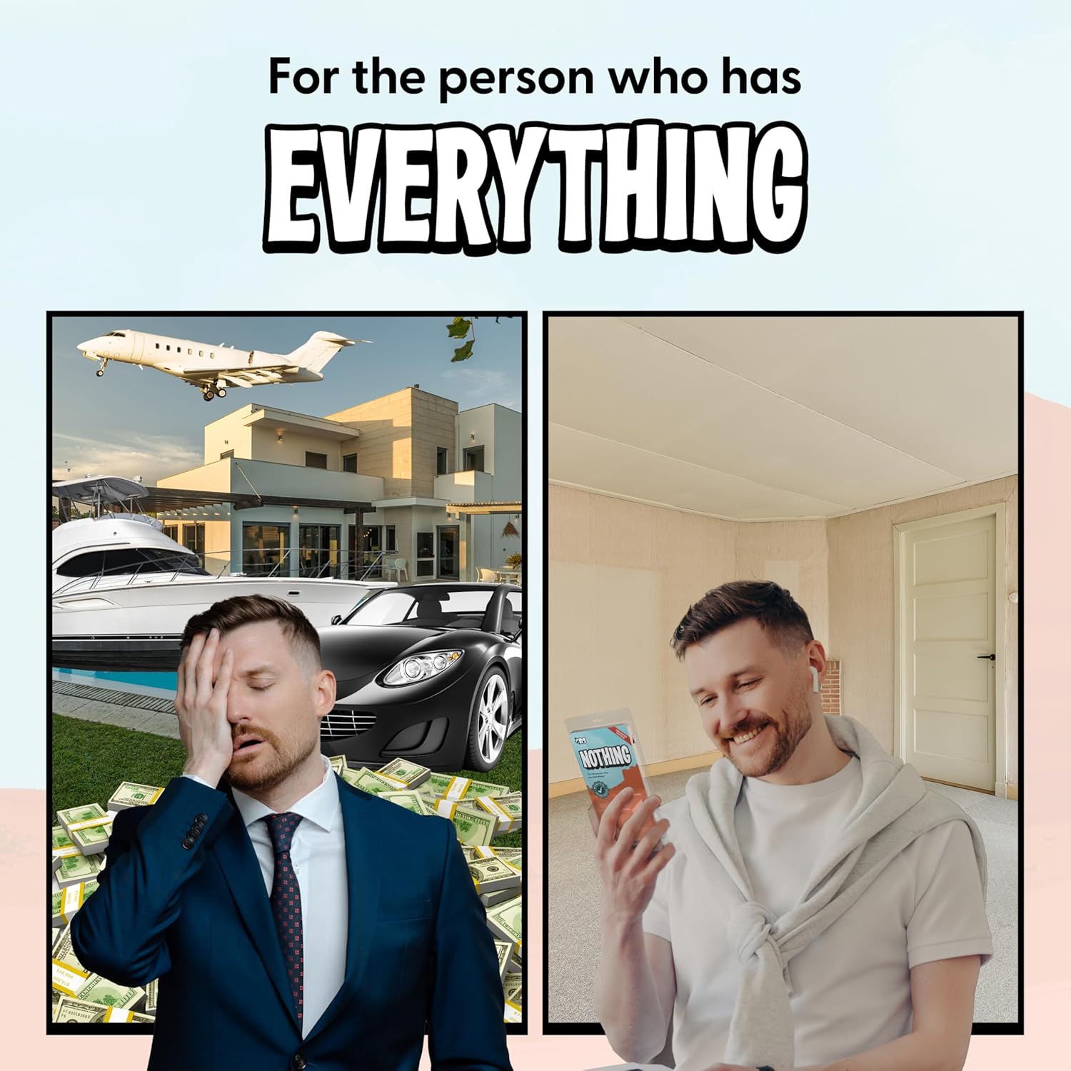 Nothing Gift - Funny Gag Gift for Dad, Mom, Women & Men Who Want Nothing - Hilarious Novelty & Useless Practical Joke for The Person Who Has Everything - Weird Prank Box Stuff