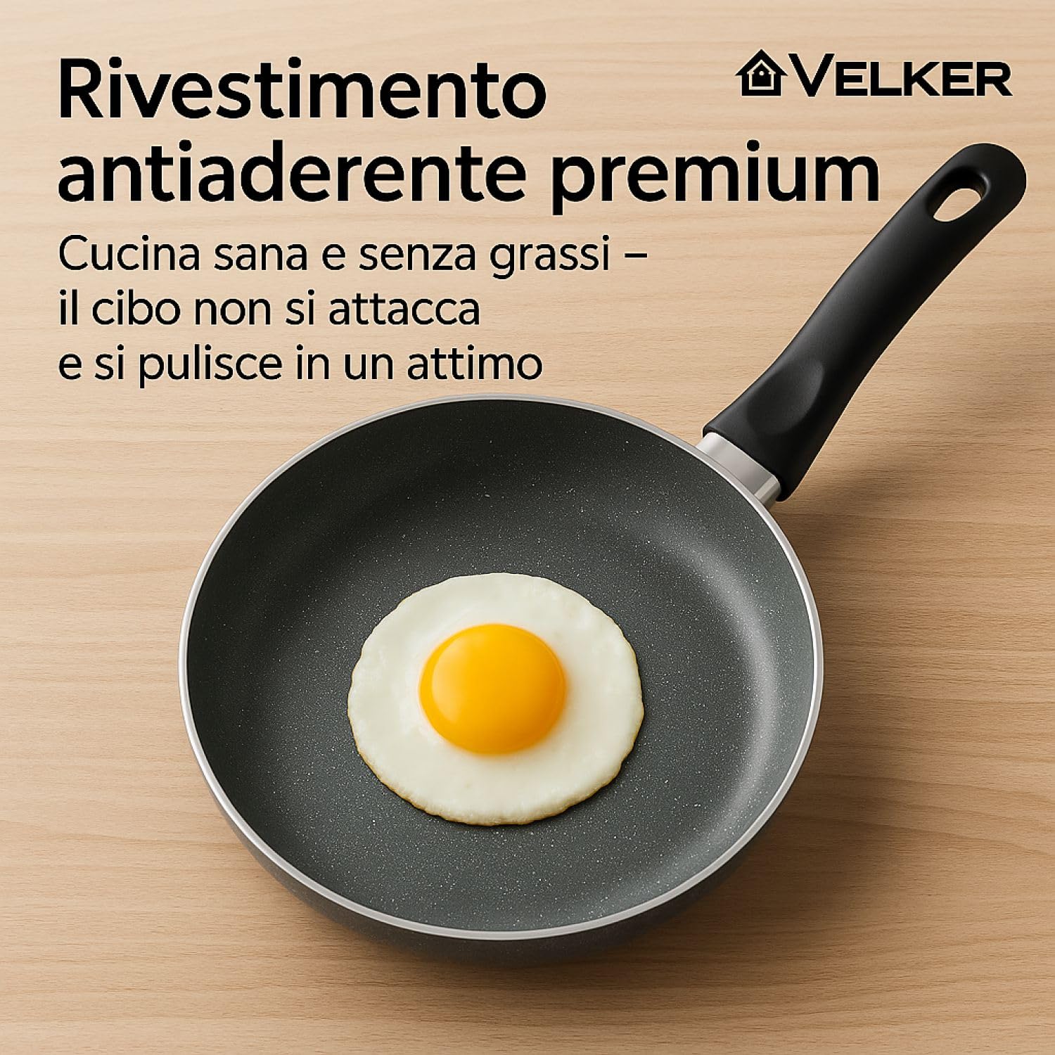 Velker - batteria da cucina a induzione 15 pezzi - kit pentole a induzione con rivestimento antiaderente adatto a tutti i piani cottura. Set pentole cucina