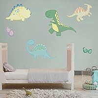 Vista 2 de Decoración de pared de dinosaurio para dormitorios de niños, bonitos dinosaurios y huevos de dinosaurio, hechas en Estados Unidos