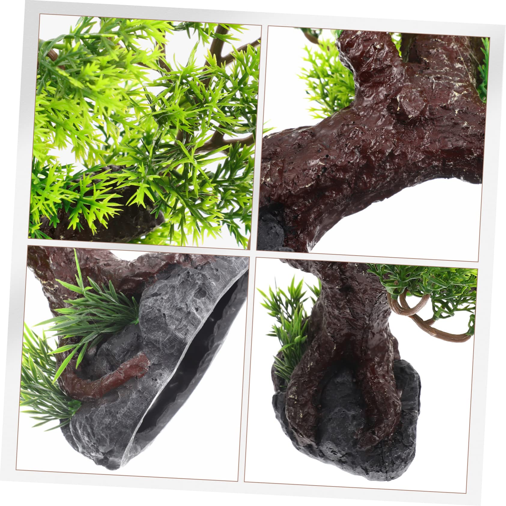 Paisajismo Árbol Resina Artesanía Estatua Decoración Plantas Verdes Plantas de Resina Decoración Acuario Bonsai Árbol Plantas Peceras Decoraciones Simulación Árbol Planta Resina Árbol for Decoración V