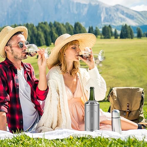 Miniatura 6 de Enfriadores de vino para botellas, regalo ideal para los amantes del vino, cubo enfriador de vino de acero inoxidable, funda enfriadora de champán,