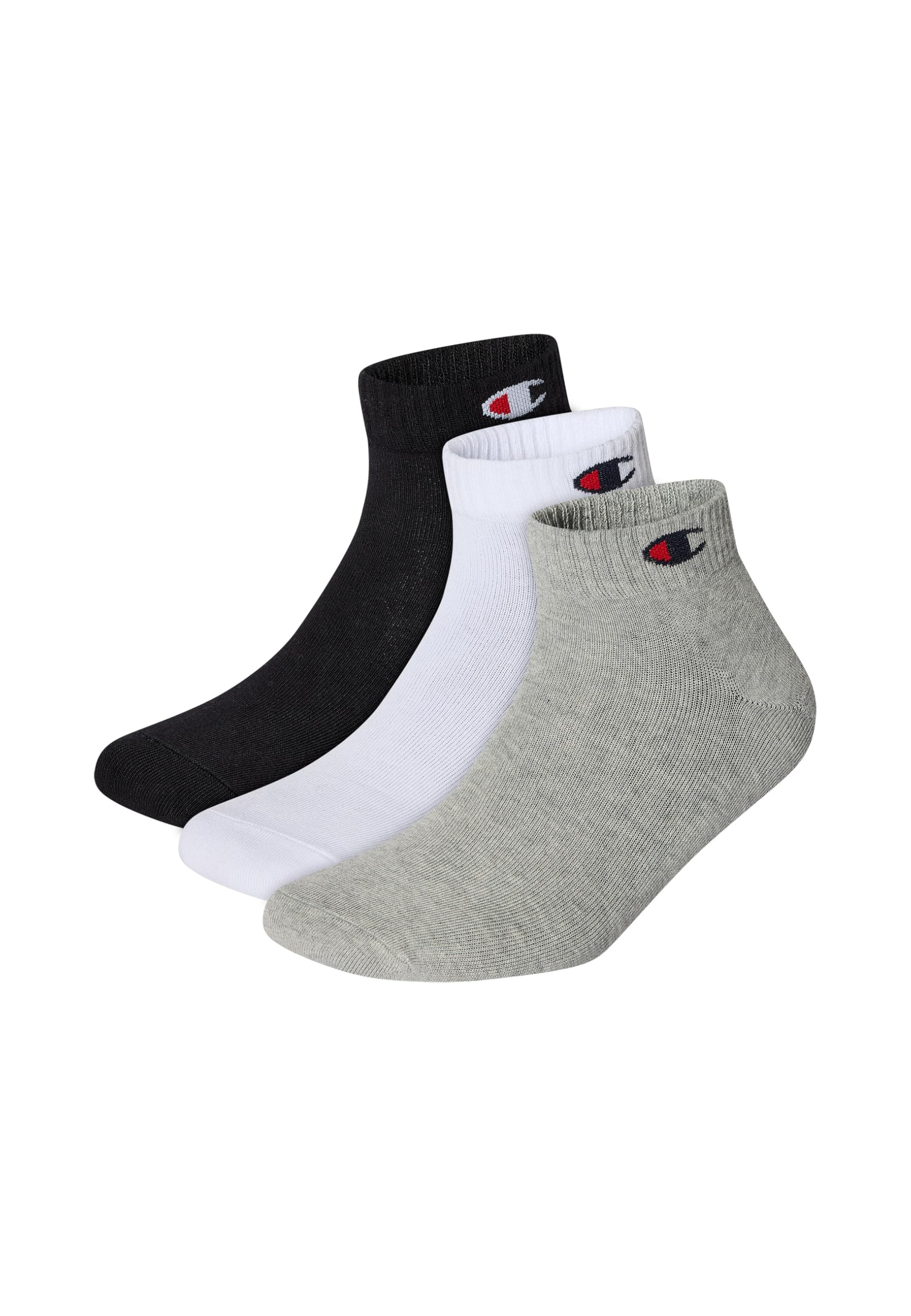 Champion Unisex 3-Pack Socks, Quarter, Navy Blue