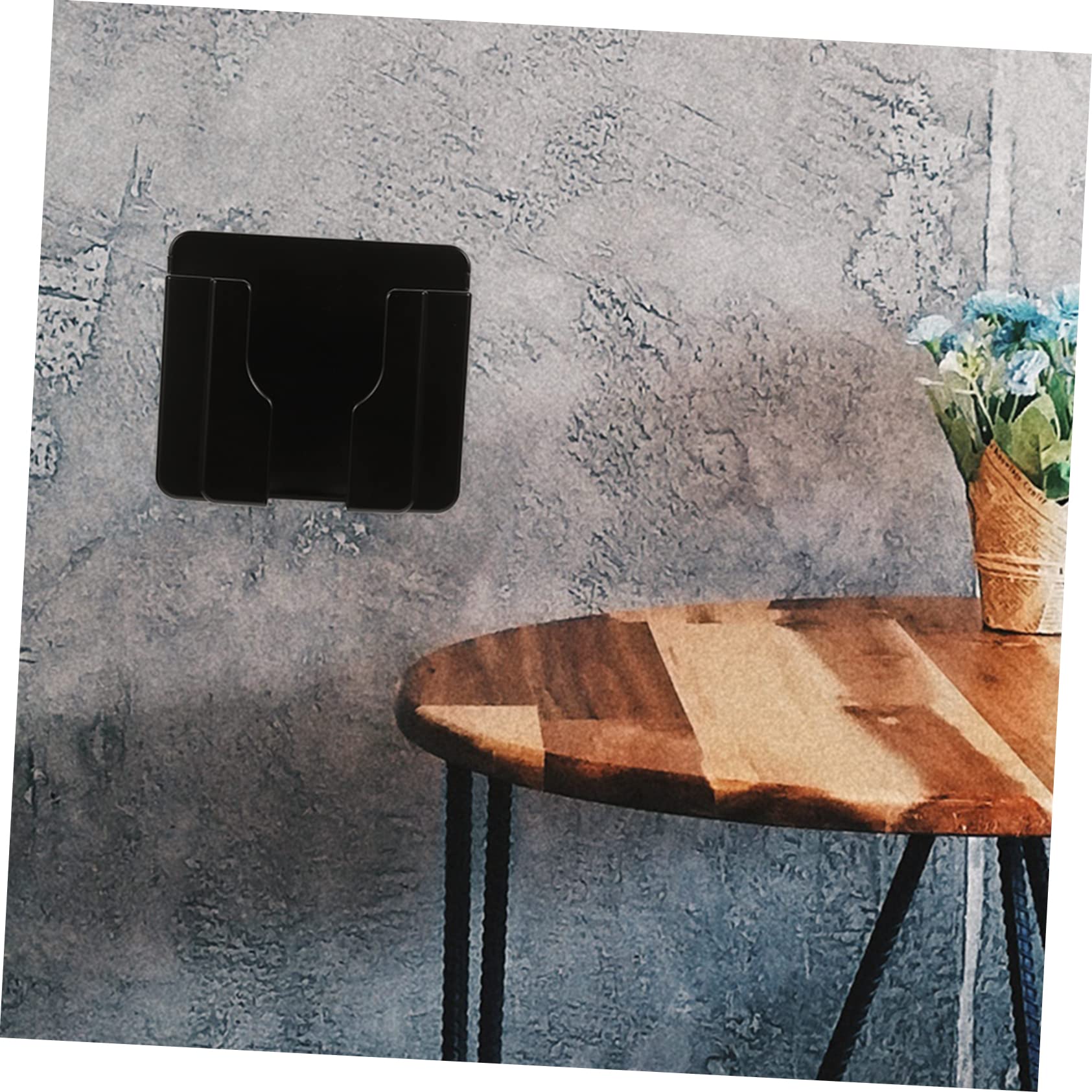 Gatuida Supporto per Smartphone da Muro Adesivo Foro per Cavo di Ricarica, Leggero e Stabile per Ufficio Cucina Bagno, Design Semplice ed Elegante in Pc