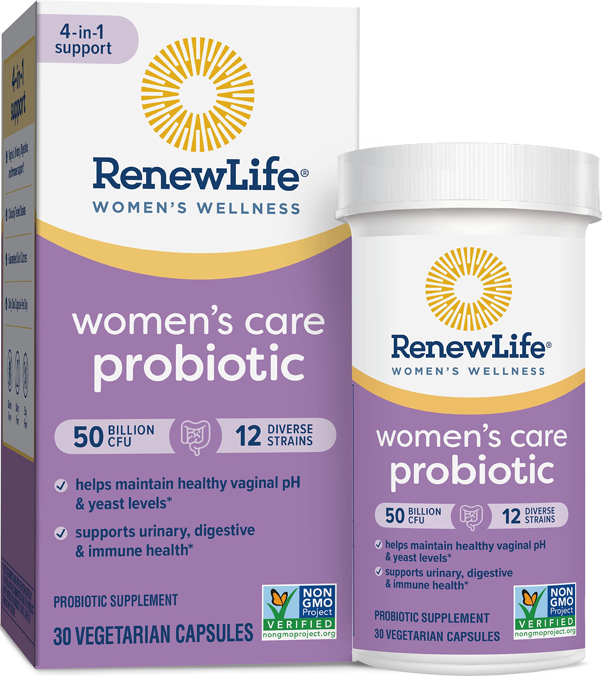 Buy Renew Life Probiotics for Women, 50 Billion CFU Guaranteed, Probiotic Supplement for