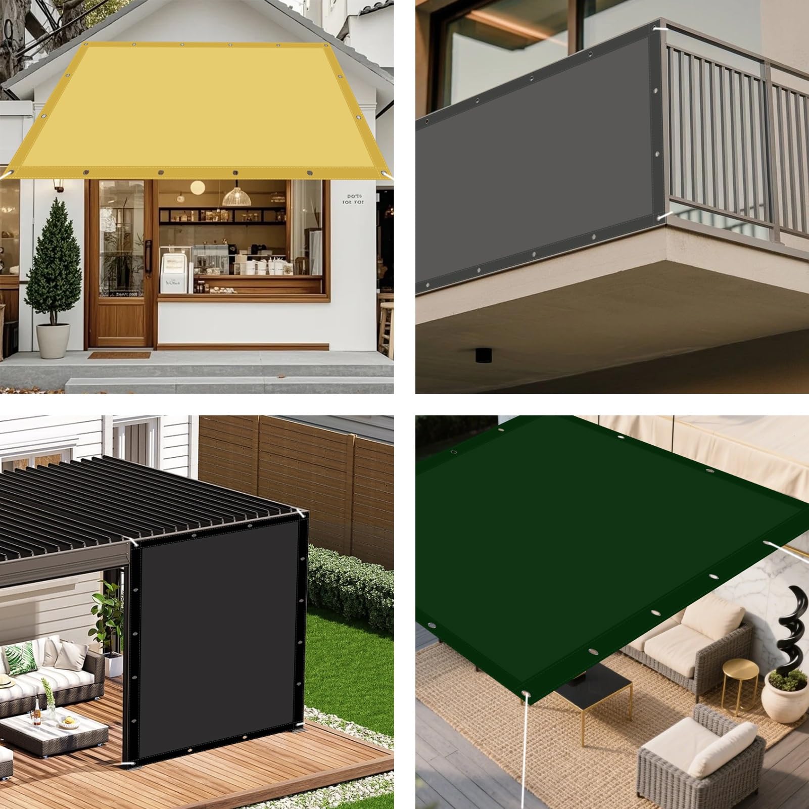 Sonnensegel 270 x 330 cm Wir Machen Sondergrößen Garten Segel Wetterbeständig mit UV Schutz für Garten/Balkon & Terrasse, Taupe