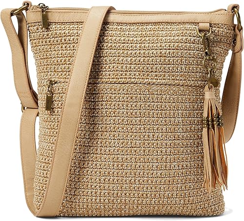 The Sak Lucia - Bolso cruzado de ganchillo, bolso convertible con correa ajustable para el hombro