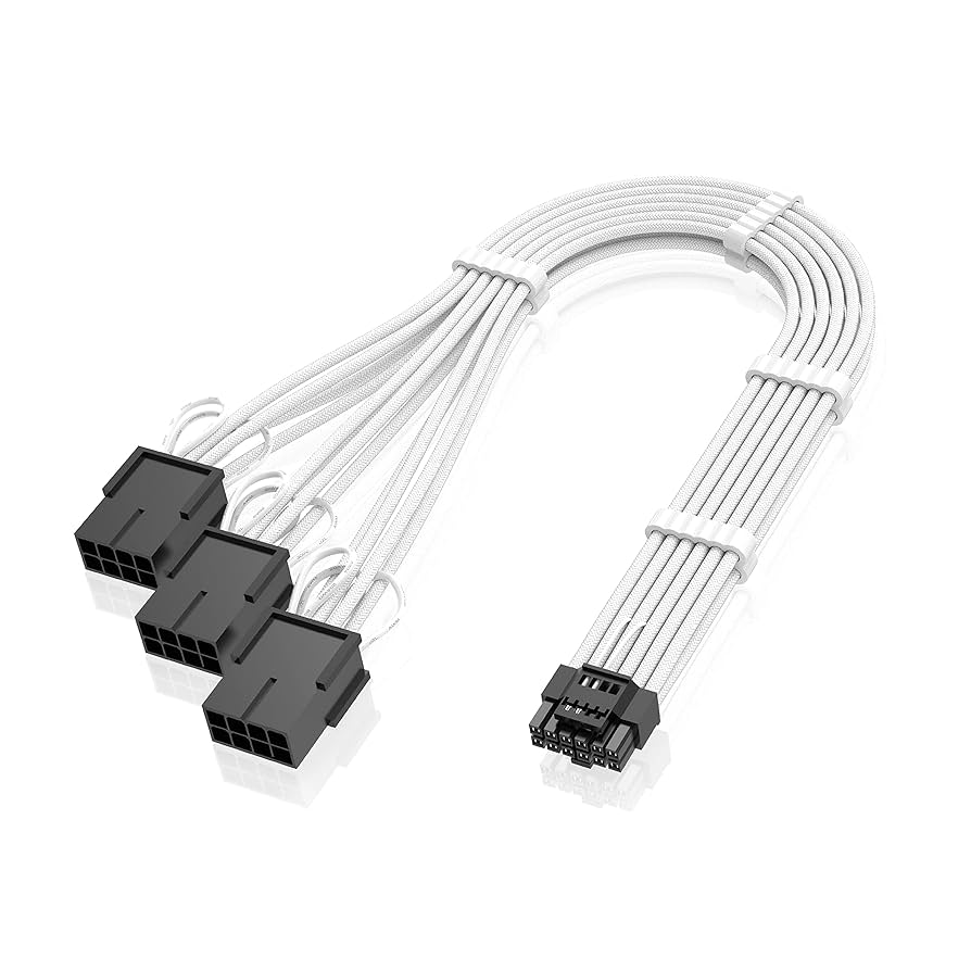 電源専用 PSUケーブル 延長スリーブモジュラーケーブル16AWG、白いコネクタ Amazon | EZDIY-FAB 電源専用 PSUケーブル 延長スリーブ