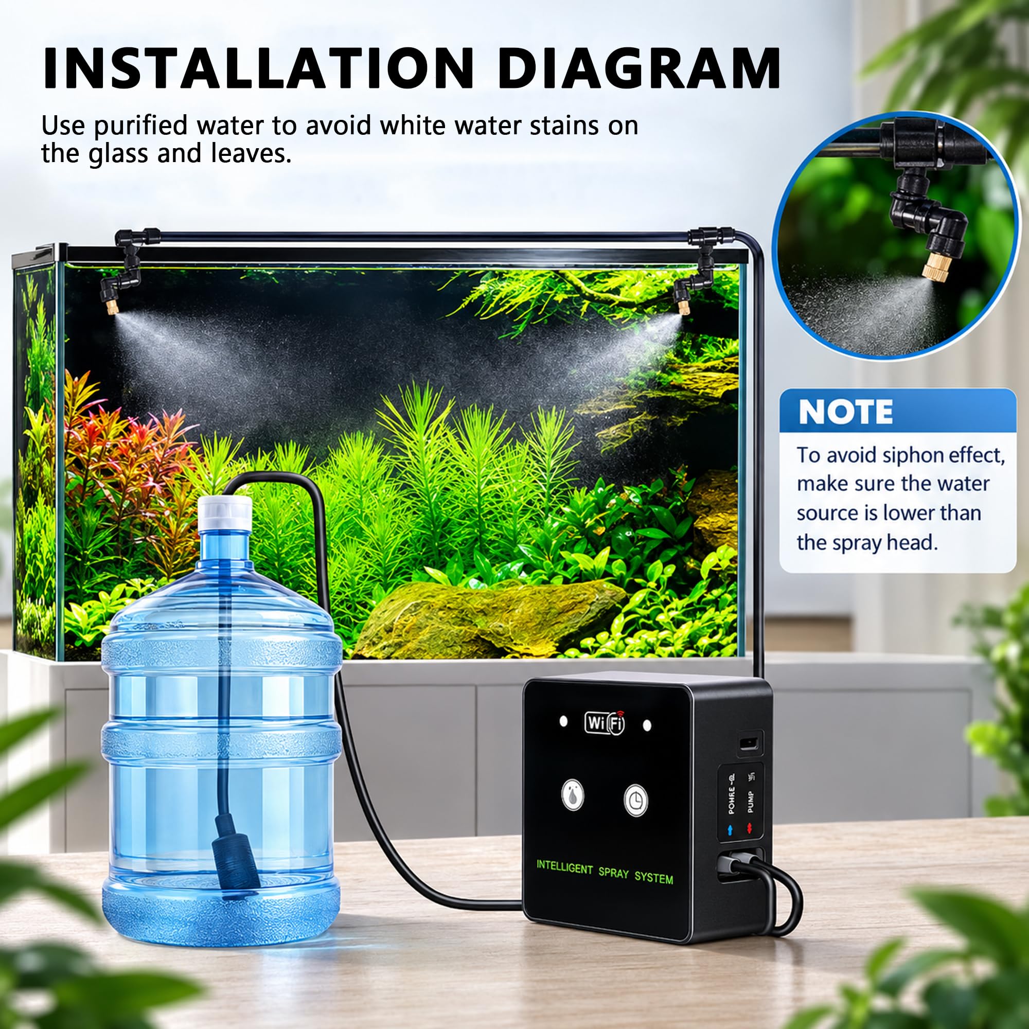 Beregnungsanlage Terrarium, Automatisches Vernebler Terrarium für Amphibien