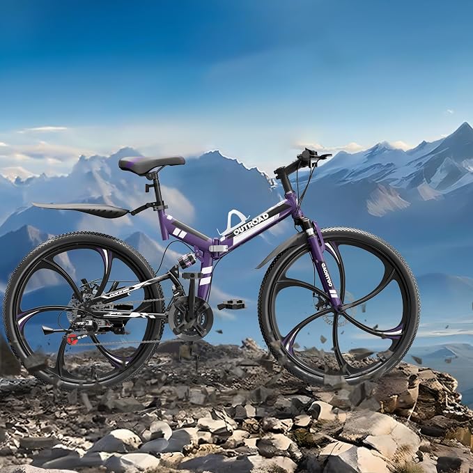 Bicicleta plegable 26'' mountain bike, 21 velocidades miniatura 3
