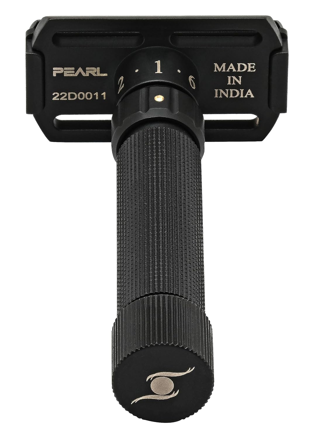 Pearl Flexi Adjustable Safety Razor Black Edition - Reusable Metal Razor made of 100% Brass | Eco Friendly Double Edge Razor for Men | Men's Shaving Razor for Father's Day Gift Option