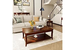 Elegant Cherry Wood Coffee Table for Sophisticated Living Room