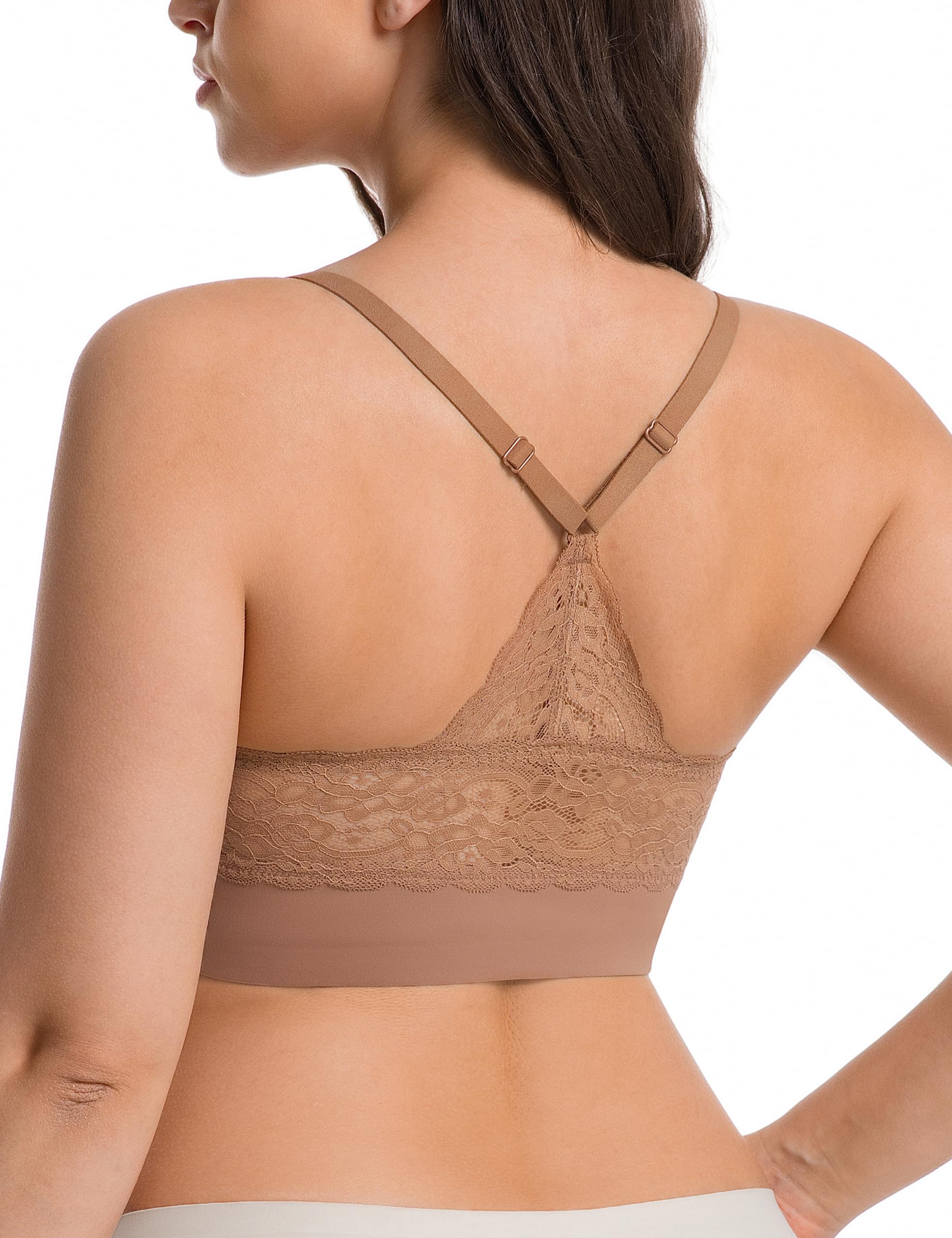 Lusait Womens Jelly Bra Seamless Wireless Racerback Bralette
