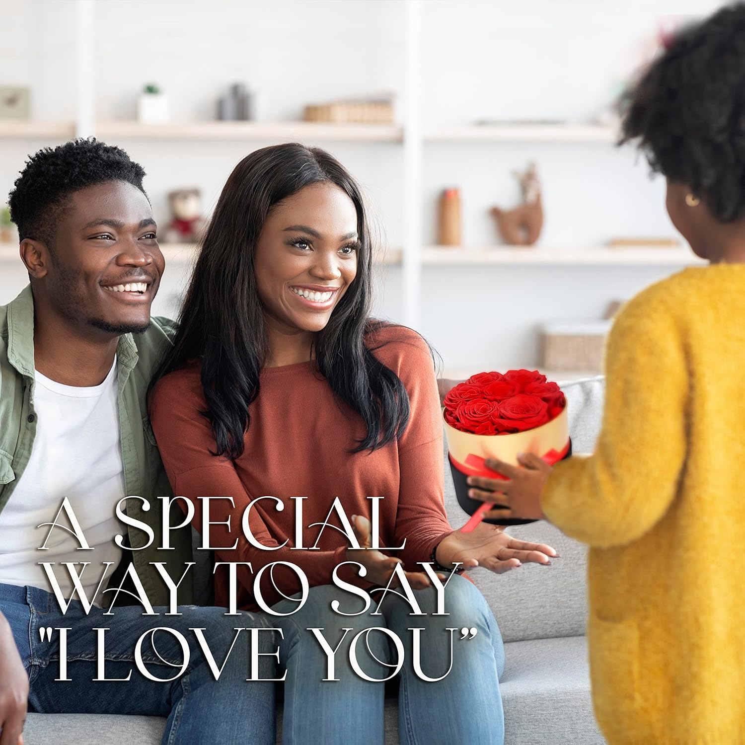 GLAMOUR BOUTIQUE Eternal Preserved Roses in a Box, Flowers Forever, Rose Forever in a Box for Wife or Her, Lasting Real Flower Gift, Elegant Luxury Floral Home Decor, 7 Roses, Red (Color-Treated) - Image 8