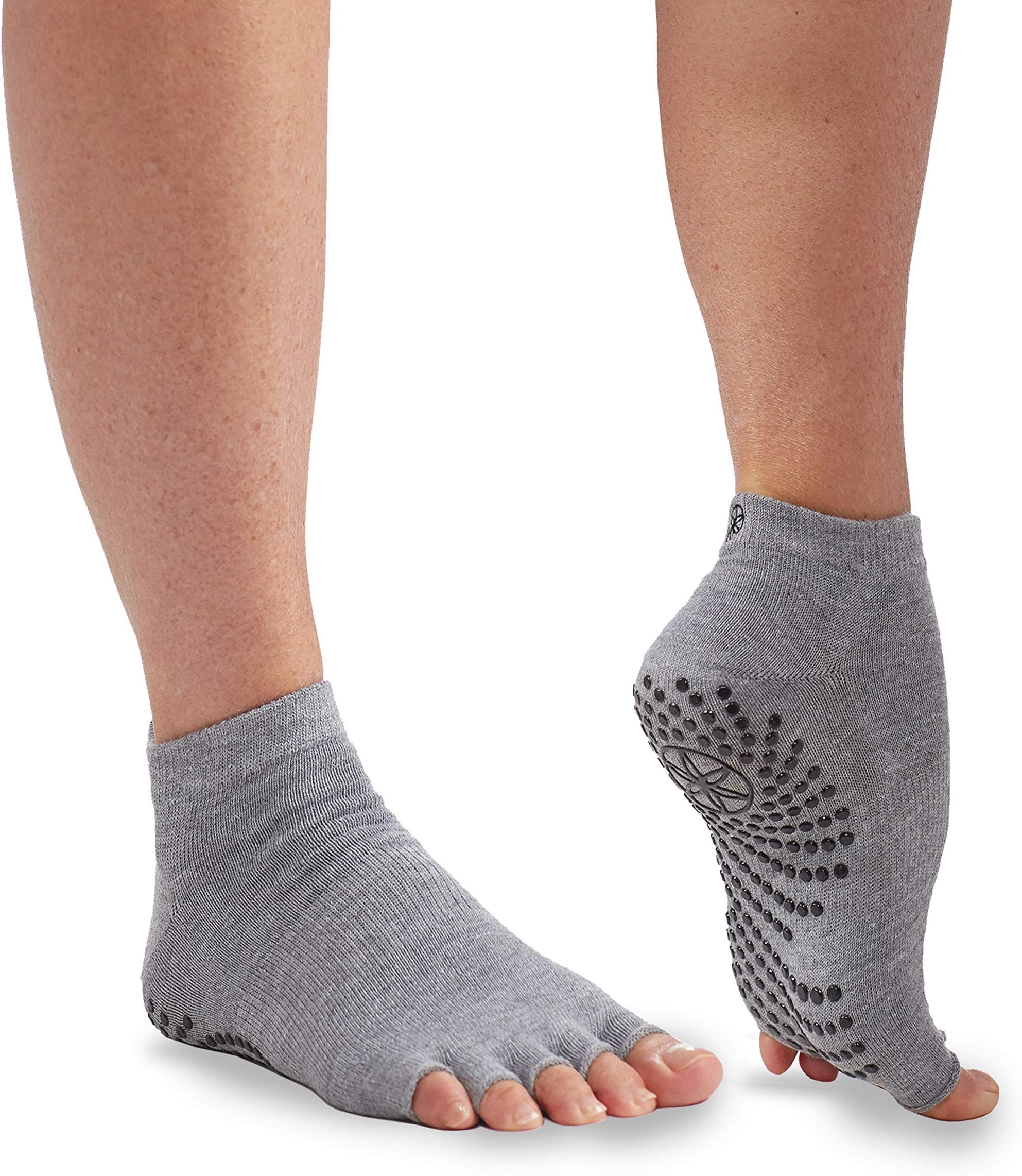 Gaiam Grippy Toeless Yoga Socks