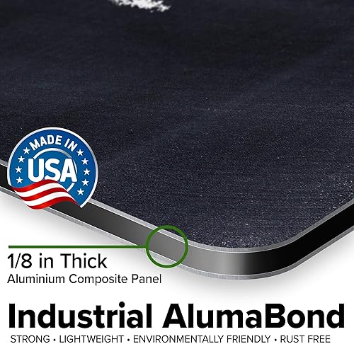 Miniatura 59 de My Sign Center - Letrero personalizado, 11 colores de fuente, 13 estilos de fuente, 4 opciones de agujero, 22 tamaños, 8 x 32 pulgadas, sin óxido,