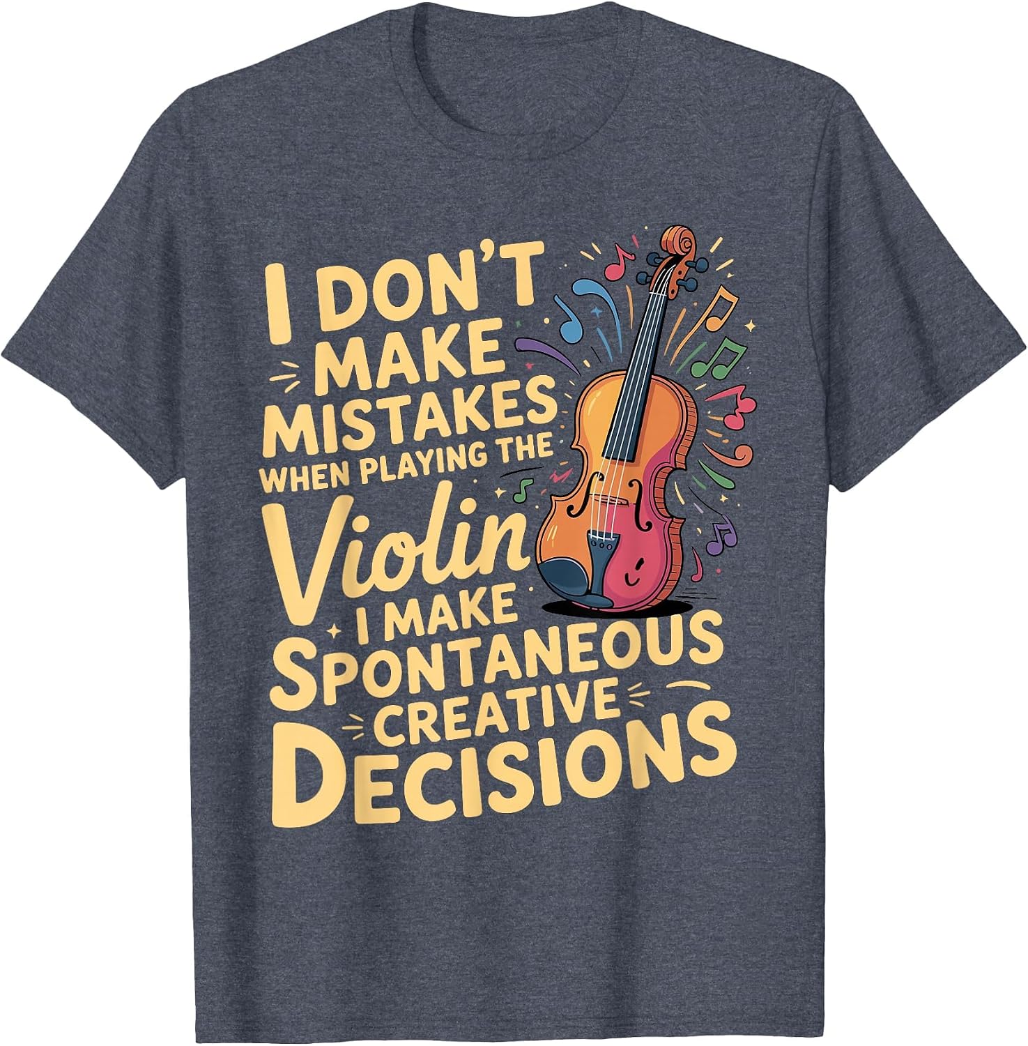 Violin Player Costume for Men Women Violin Teacher Violinist T-Shirt image 3