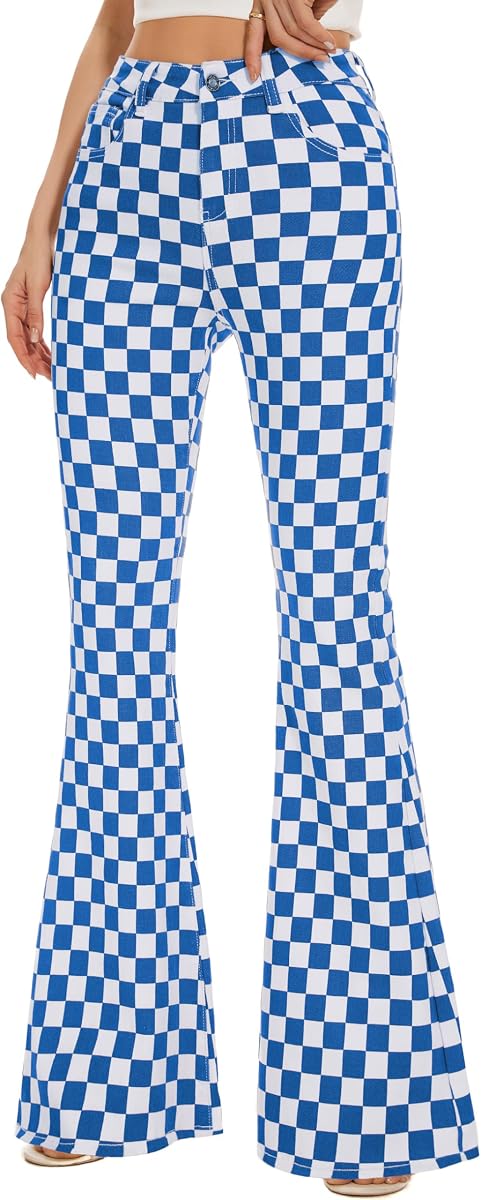Vaqueros con parte inferior de campana para mujer, pantalones vaqueros acampanados elásticos de talle alto, pantalones vaqueros con corte de bota