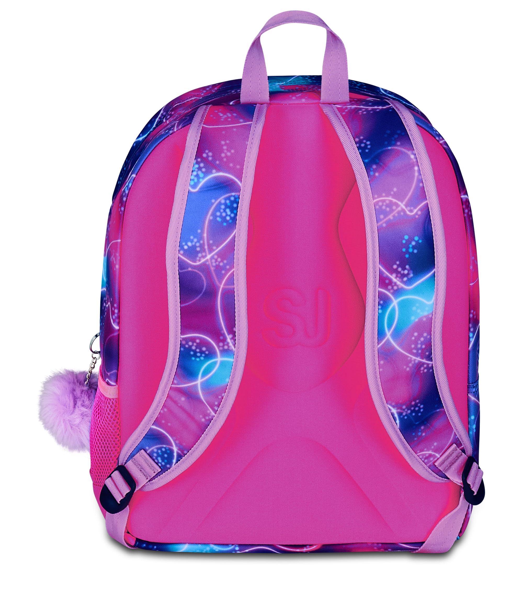 SJ GANG STYLE JAM GANG Zaino Scuola Doppio Scomparto, Multiheart Girl, Rosa, Maxi Capienza, Tasca Porta Borraccia, Scuola Elementare, Bambina e Ragazza