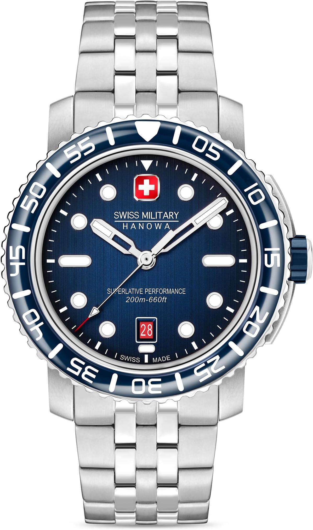 Black Marlin Men's Watch with Stainless Steel Strap or Silicone Strap 20 ATM