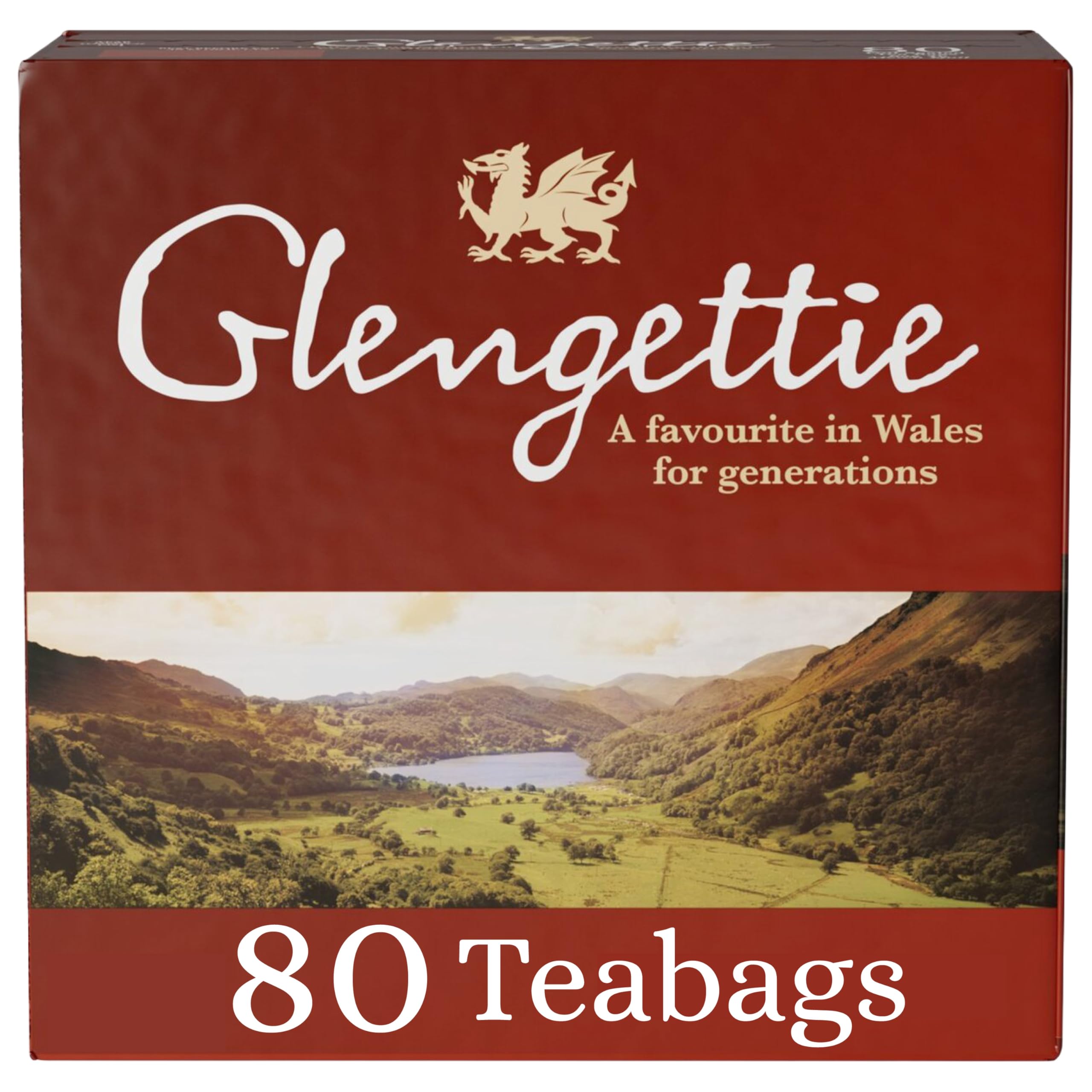 GlengettieFoil Tea Bags (80 Count Box, 250g)