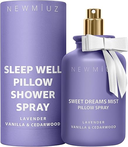 Sweet Dreams - Almohada para dormir en aerosol Lavanda Vainilla Cedro Aceites Esenciales Aromaterapia Niebla Calmante Alivio del Estrés Ducha Spray