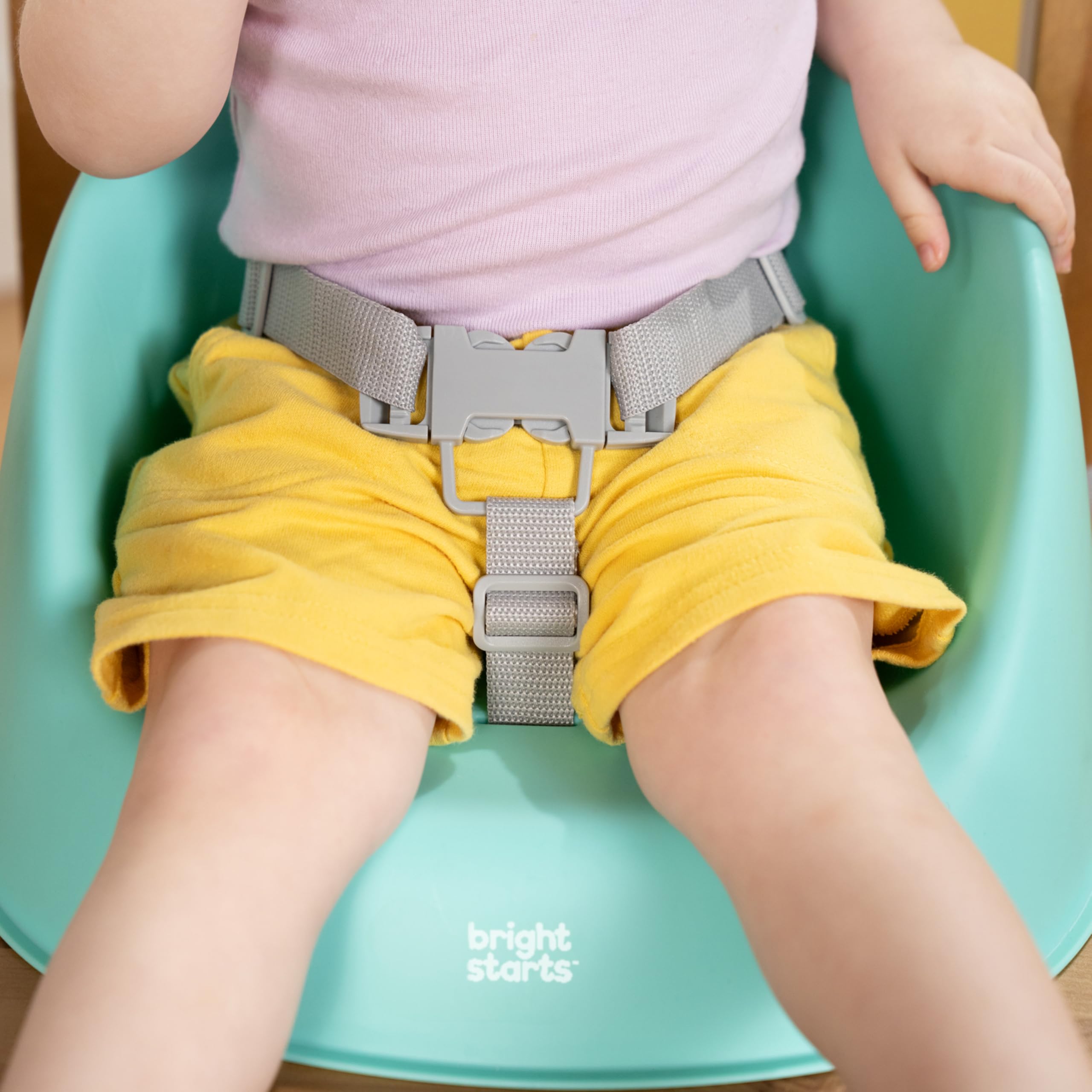 Bright Starts, Réhausseur de Chaise Bébé Disney Stitch My Spot Facile à Nettoyer, Harnais 3 Points, Sangles Amovibles Lavables, Bleu