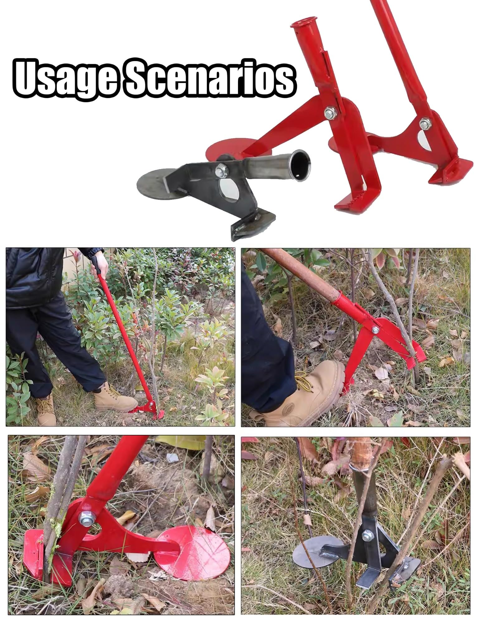 Estrattore di ceppi d'albero in acciaio per carichi pesanti portatile