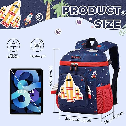 Miniatura 3 de MUSEVOS Mochila para niños pequeños, mochila de neopreno para niños y niñas, Avión
