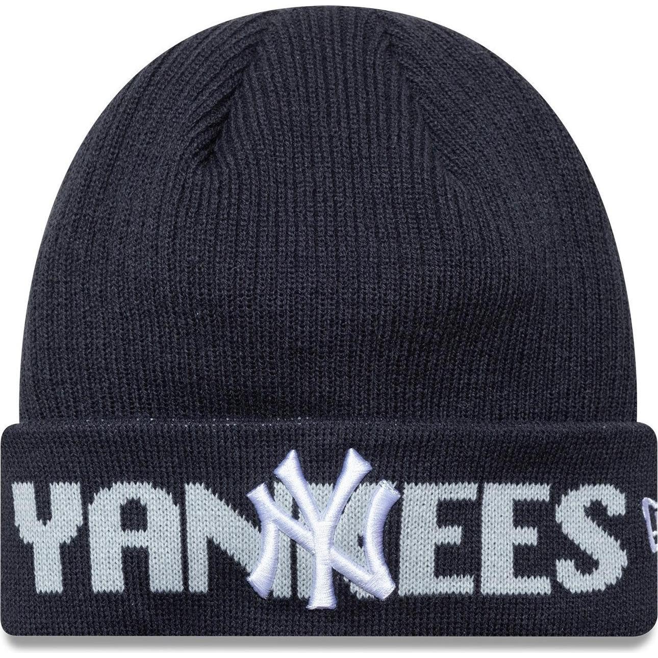 New Era Unisex Navy Adult's Knit Wordmark Mlb New York Yankees Beanie Knit Hat