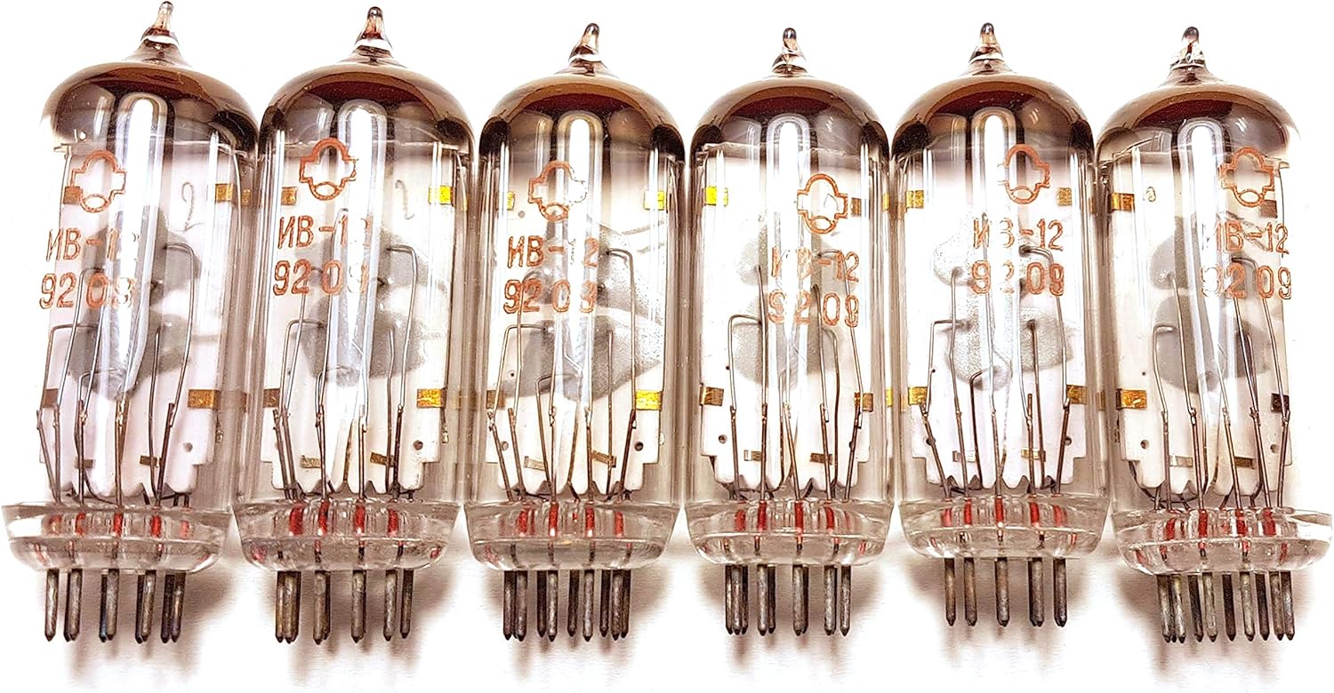 IV-12 Large Vfd 7-Segment Clock Tubes 6pcs