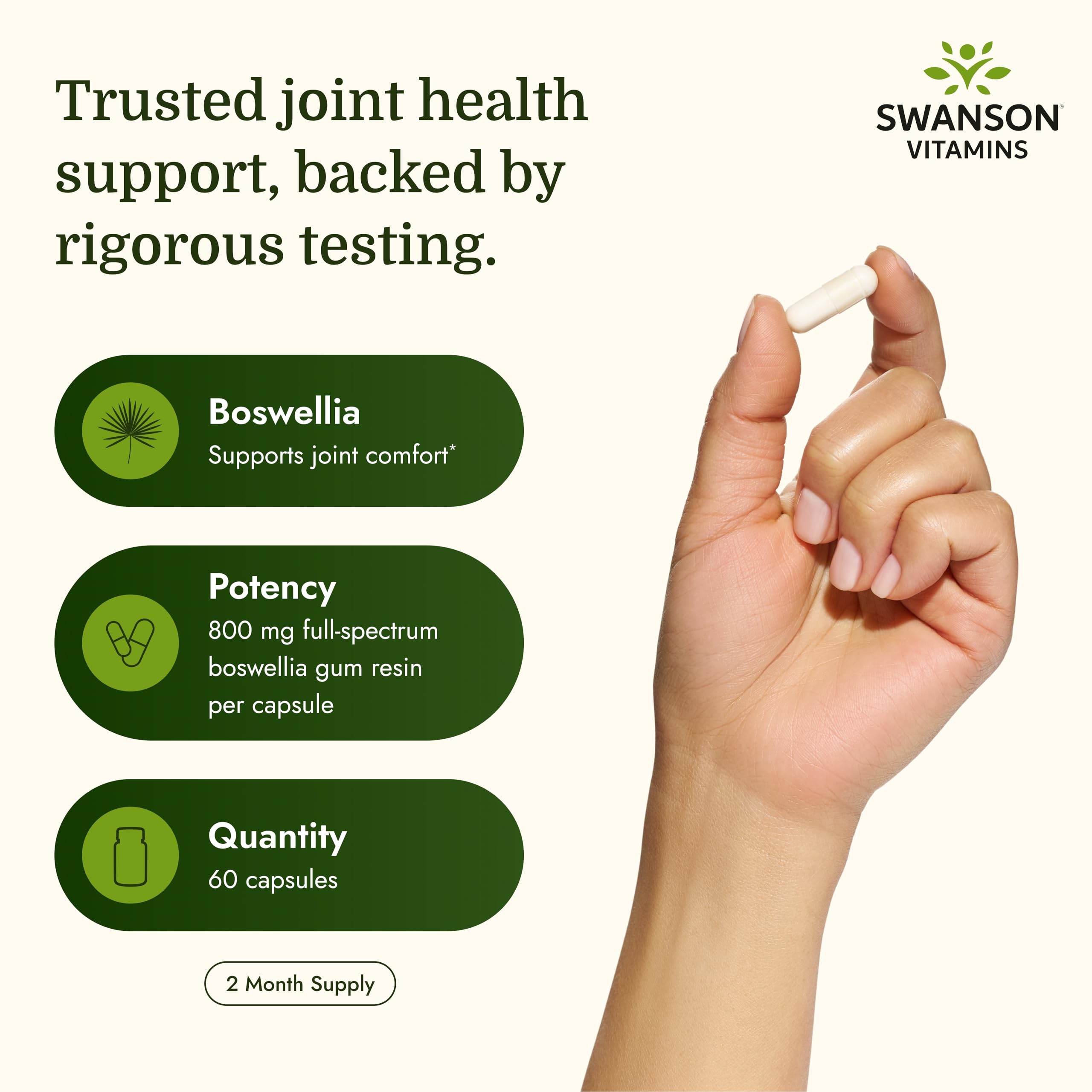 Swanson Double Strength Boswellia Serrata, 800 mg, 60 Capsules — Amazon image 3