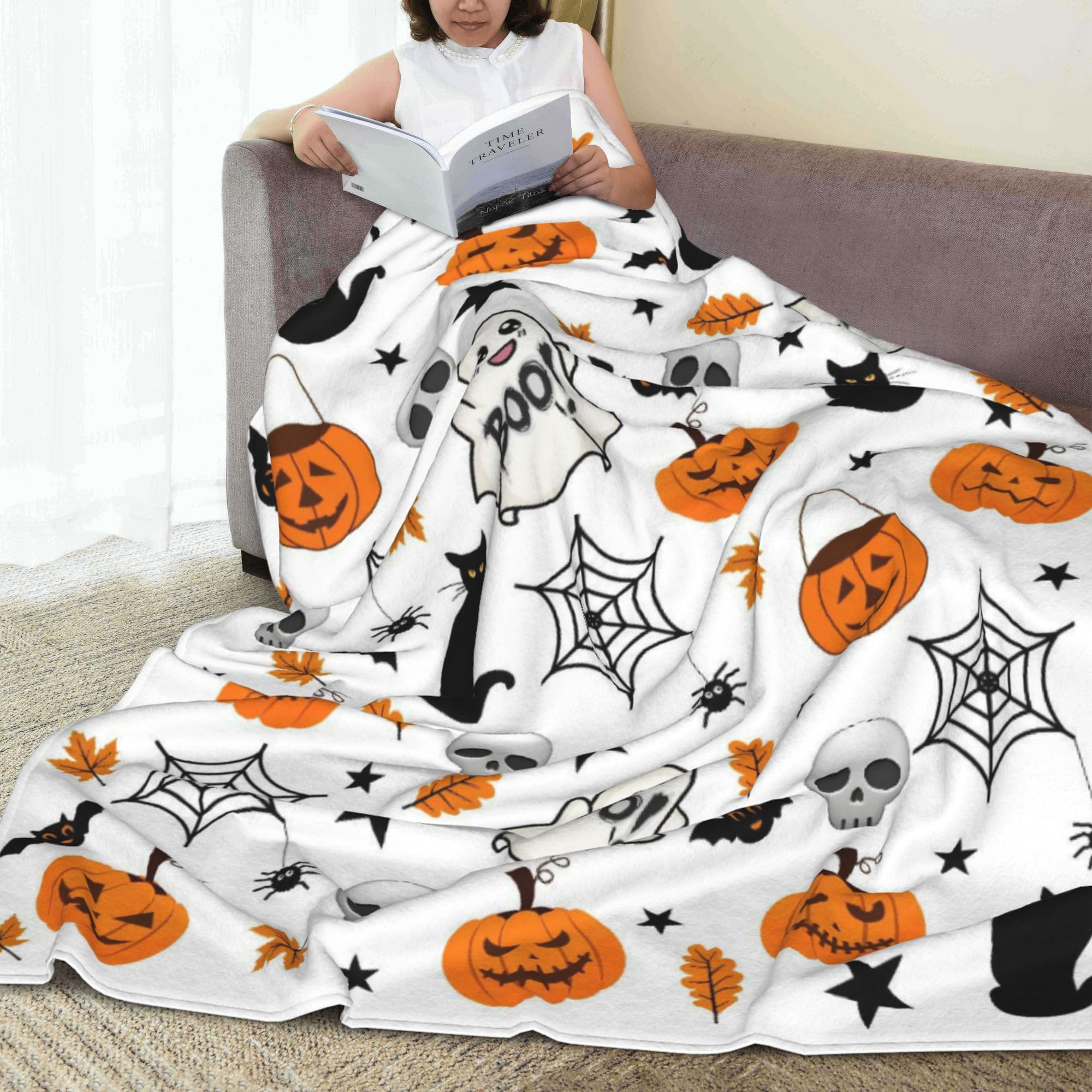 Gelasgo Halloween Throw Blanket Ultra Soft Flannel Blanket - Image 2