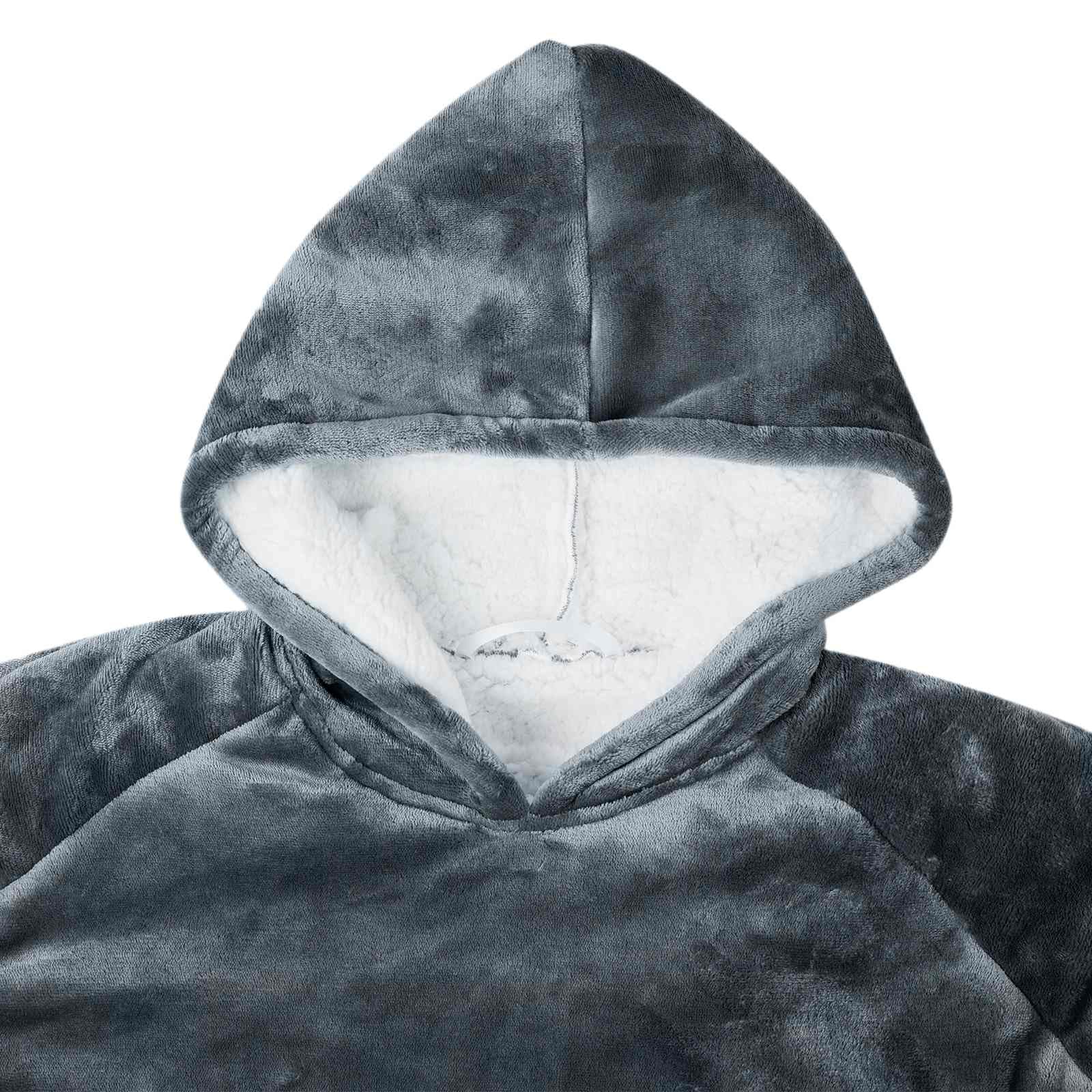 Bluza z kapturem, granatowa, L polar i flanela, przytulna odzież domowa do relaksu i komfortu w pomieszczeniach, idealna na sofę, do spania, podróży i przytulnych wieczorów